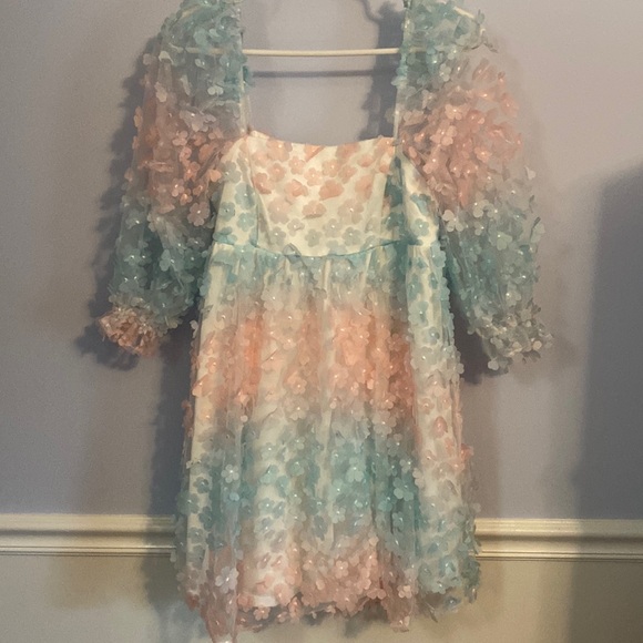 Red Dress Boutique Dresses & Skirts - Pink and Blue Floral Mini Dress